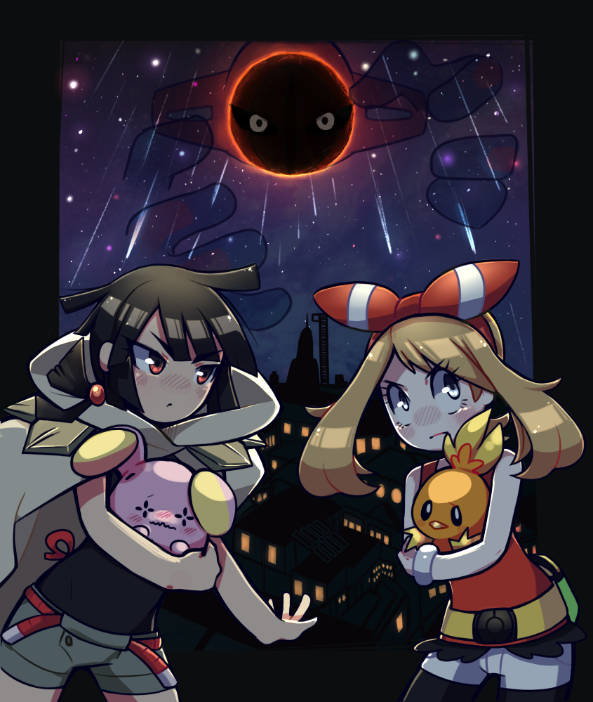 may, torchic, zinnia, deoxys, and whismur (pokemon and 1 more) drawn by pyoko_(sandwicha)
