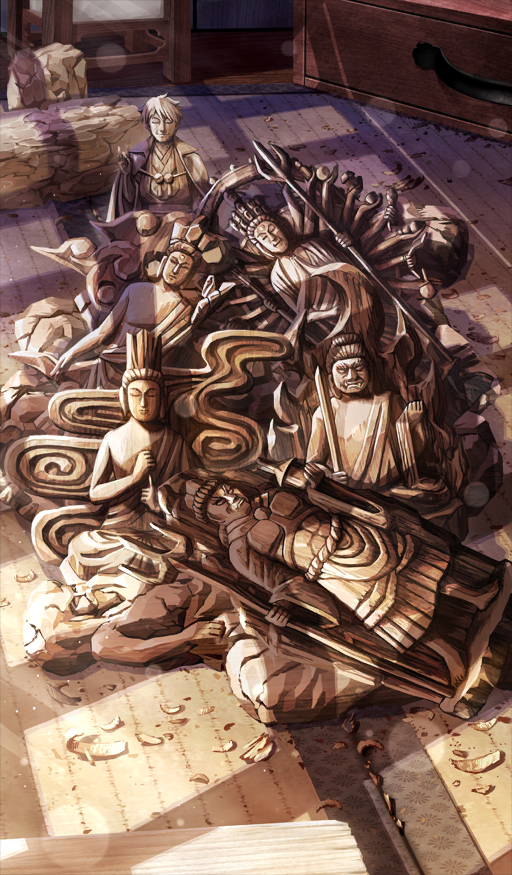 gilgamesh and buddha (fate and 1 more) drawn by zap