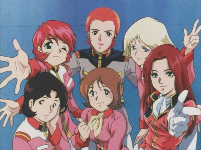 sayla mass, christina mackenzie, fraw bow, mirai yashima, matilda ajan, and 1 more (gundam and 4 more)