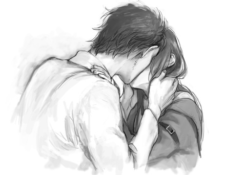 makise kurisu and okabe rintarou (steins;gate) drawn by miya_(hooooo)