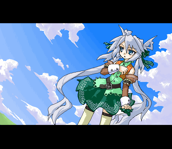 mof's silver haired twintailed girl (original) drawn by mof