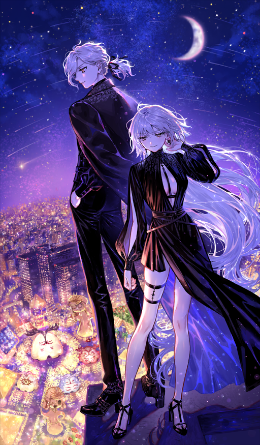 jeanne d'arc alter, edmond dantes, cernunnos, oceanunnos, burnunnos, and 1 more (fate and 1 more) drawn by nipi27