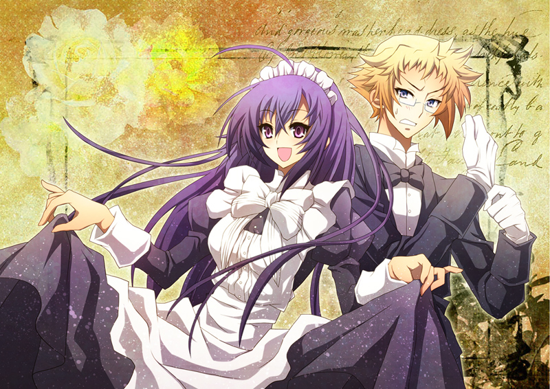 kurokami medaka and hitoyoshi zenkichi (medaka box) drawn by soritari