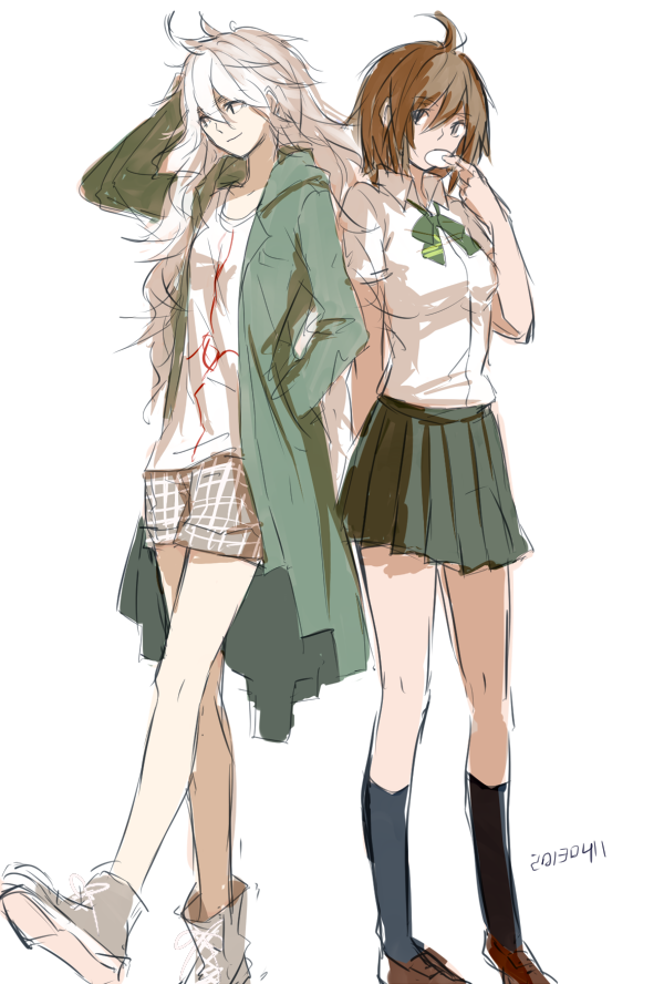 komaeda nagito and hinata hajime (danganronpa and 1 more) drawn by underll