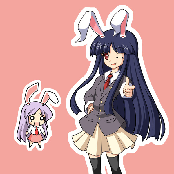 reisen udongein inaba and houraisan kaguya (touhou) drawn by tofu69