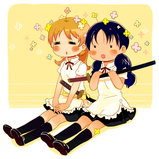 todoroki yachiyo and kamakura shiho (working!!) drawn by mukamo_(inujita)