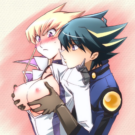 fudo yusei and jack atlas (yu-gi-oh! and 1 more) drawn by kanae_yuzuru