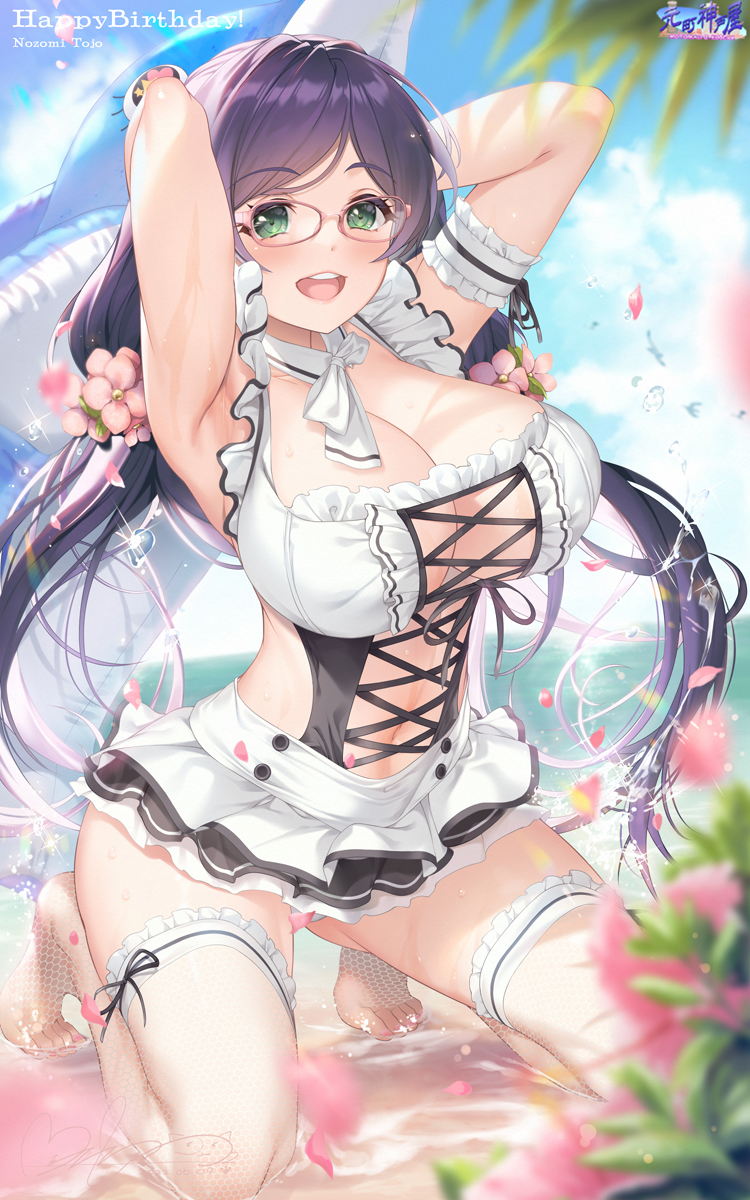 tojo nozomi (love live! and 1 more) drawn by hozumi_kaoru