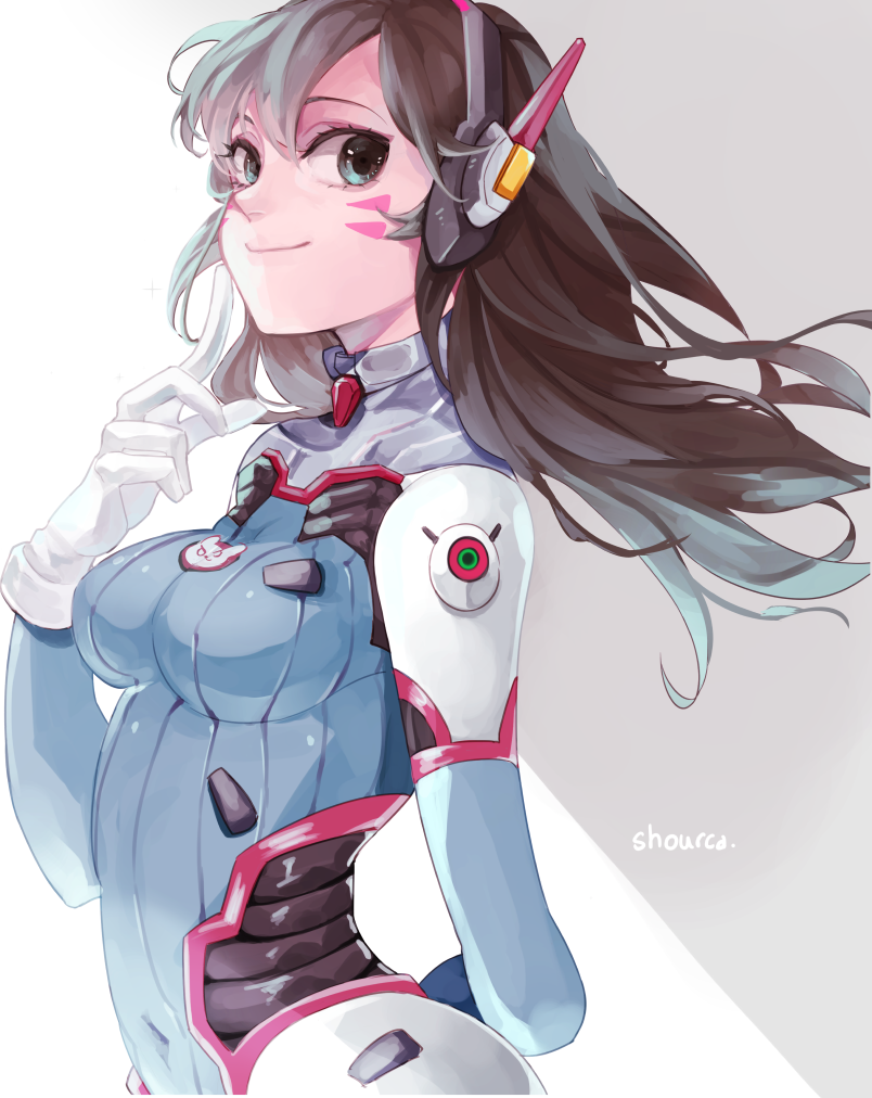 d.va (overwatch and 1 more) drawn by shourca