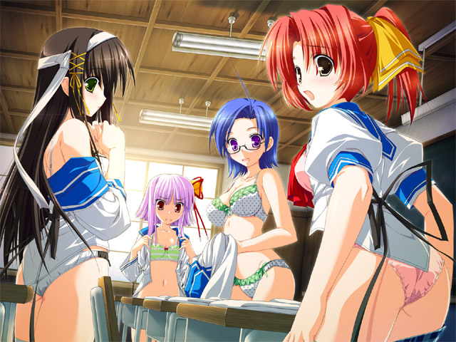 hitotsuse suzuna, yagisawa mio, nukui shuuko, and naruko kana (zansho omimai moushiagemasu.) drawn by sakaki_maki