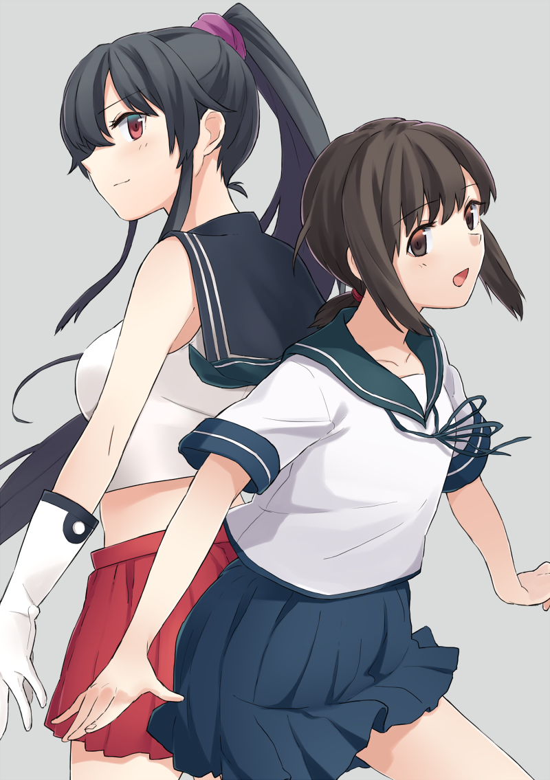 fubuki and yahagi (kantai collection) drawn by chirosuke_(nameless)