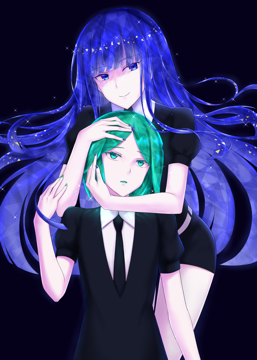 phosphophyllite and lapis lazuli (houseki no kuni) drawn by cai_geng