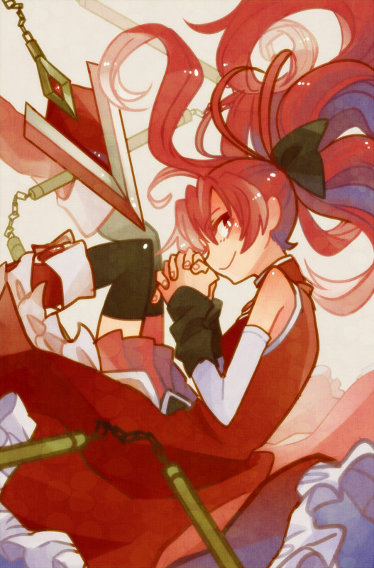 sakura kyoko (mahou shoujo madoka magica) drawn by matatabi_nia