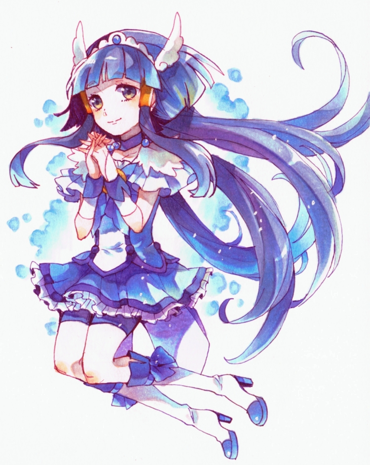 aoki reika and cure beauty (precure and 1 more) drawn by hayashi_(kanzume)