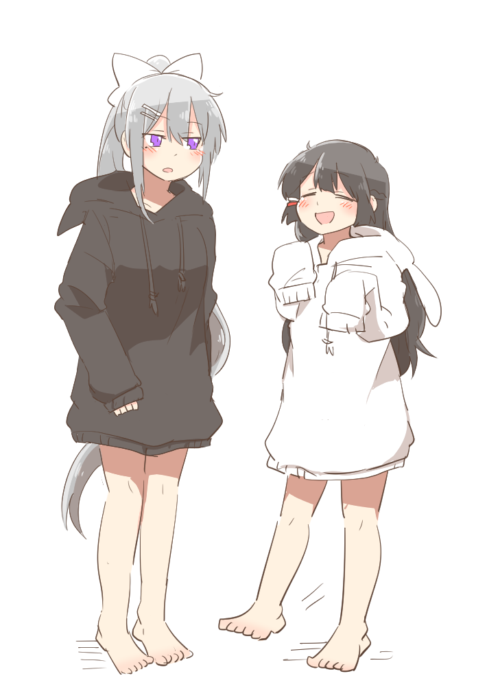 tsukino mito and higuchi kaede (nijisanji) drawn by rebecca_(keinelove)
