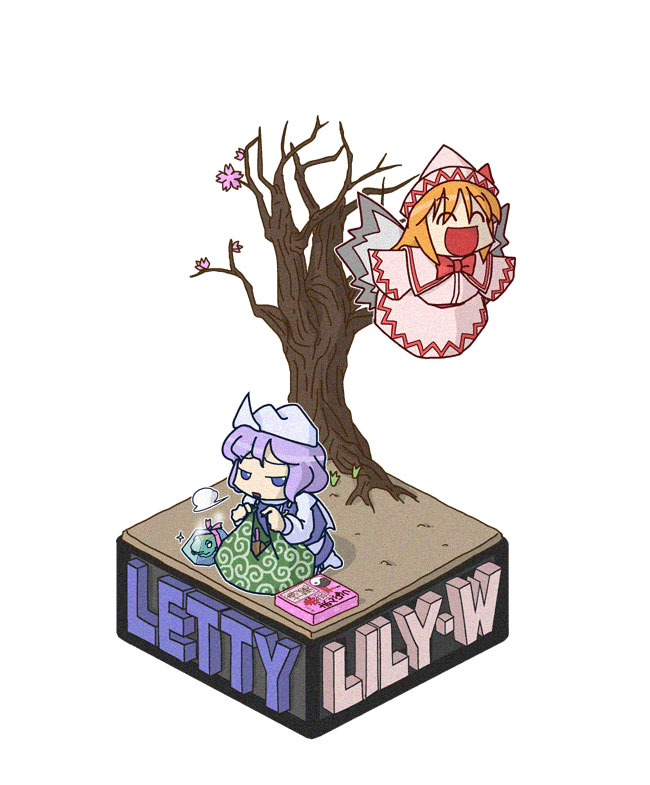 letty whiterock and lily white (touhou) drawn by rodney_(melagal)