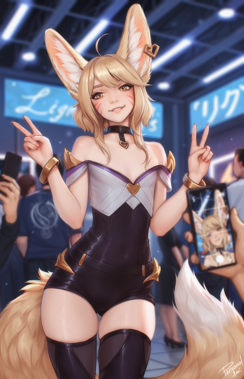 ahri, k/da ahri, and khiara (original and 1 more) drawn by personal_ami