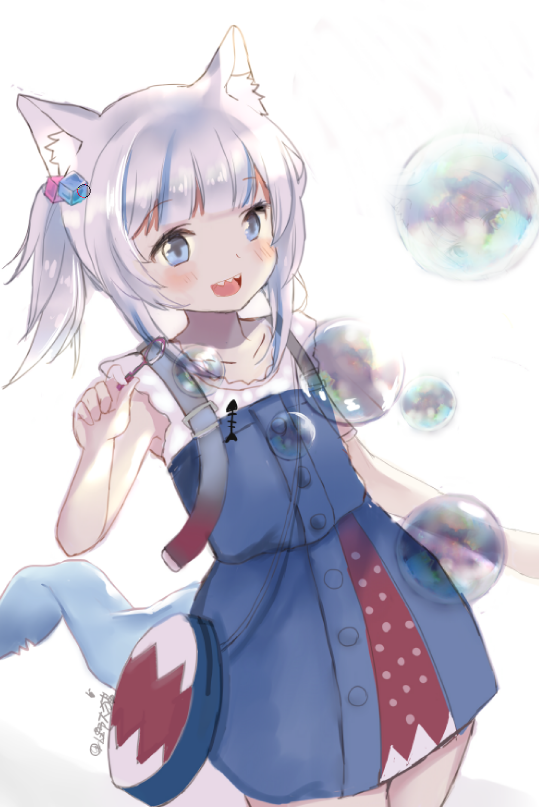 gawr gura (hololive and 1 more) drawn by lunacats