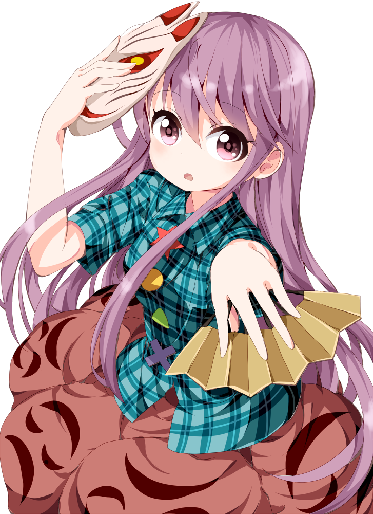 hata no kokoro (touhou) drawn by ruu_(tksymkw)