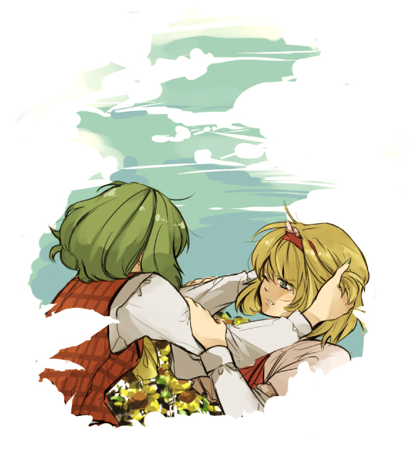 alice margatroid and kazami yuuka (touhou) drawn by nid