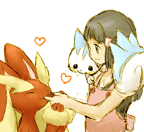 dawn, lopunny, and pachirisu (pokemon) drawn by kosumo_(kosuhoshi)
