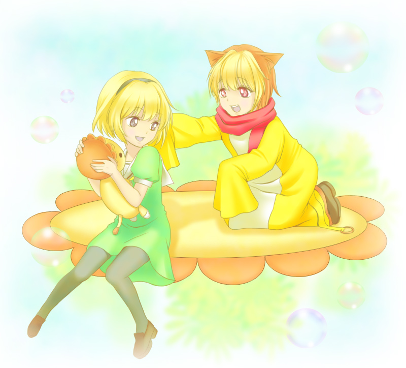 houjou satoko and sakutarou (higurashi no naku koro ni and 1 more) drawn by aikabocha