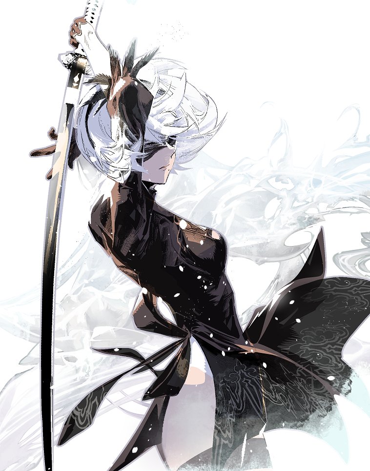 2b (nier and 1 more) drawn by cofffee