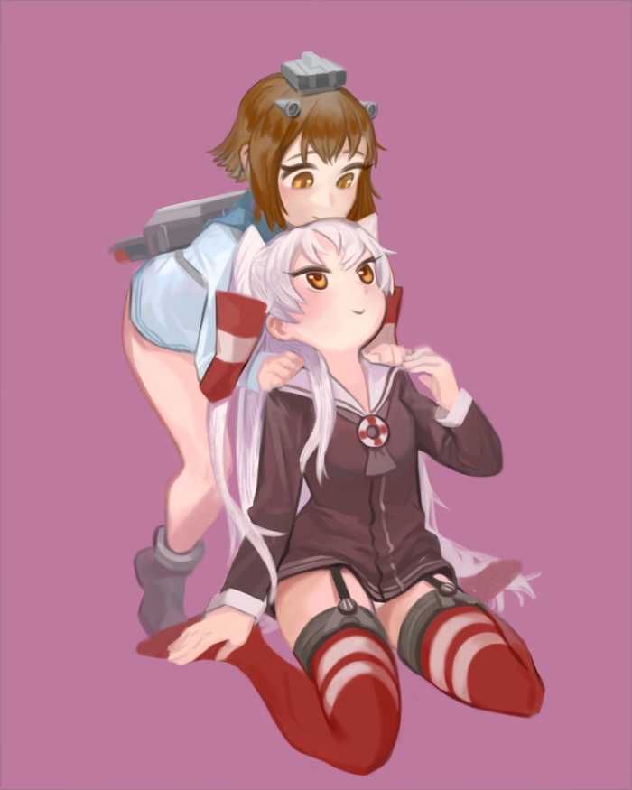 amatsukaze and yukikaze (kantai collection) drawn by gom_(kooskoo)