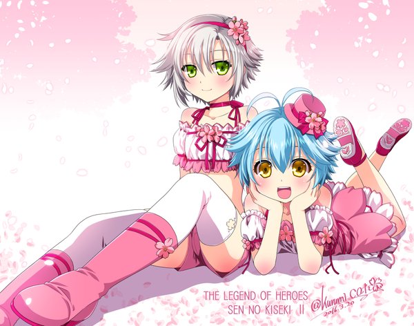 fie claussell and millium orion (eiyuu densetsu and 2 more) drawn by morisaki_kurumi