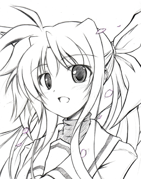 fate testarossa (lyrical nanoha and 1 more) drawn by kunon