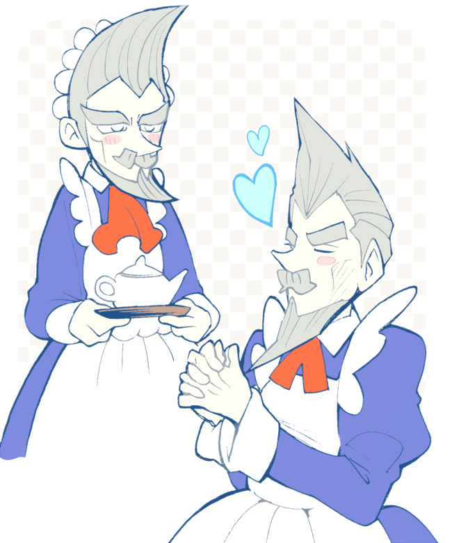 john garrideb (ace attorney and 1 more) drawn by minashirazu