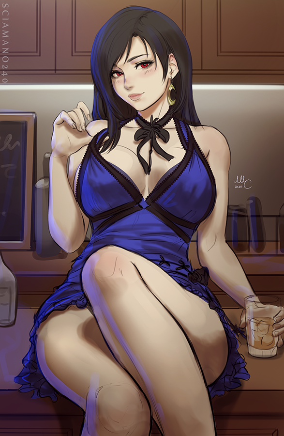 tifa lockhart (final fantasy and 2 more) drawn by sciamano240