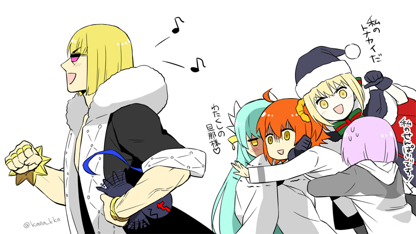artoria pendragon, mash kyrielight, fujimaru ritsuka, saber alter, kiyohime, and 3 more (fate and 2 more) drawn by kaidou_j1