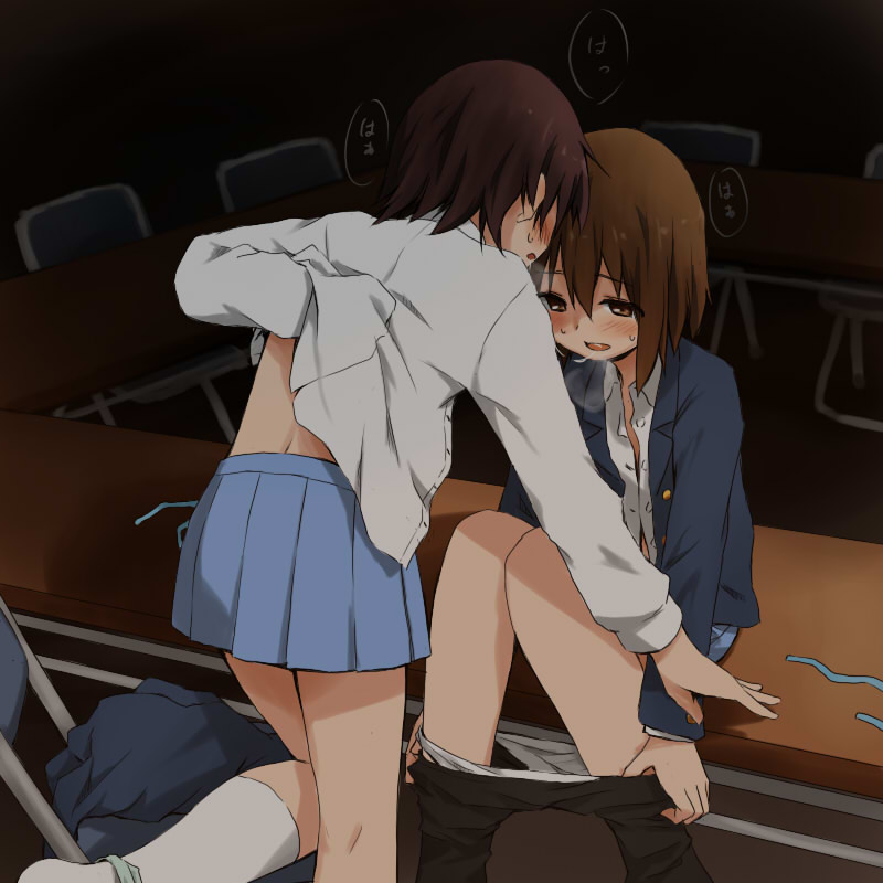 hirasawa yui and manabe nodoka (k-on!) drawn by kagiana