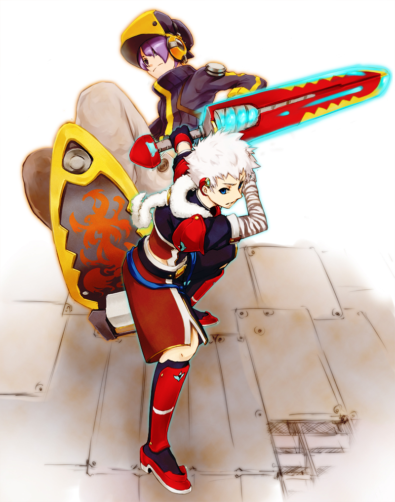 aoto and tatsumi (ar tonelico and 1 more) drawn by jiji_(wander_plug)