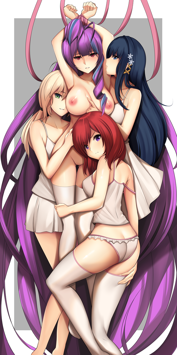 artoria pendragon, saber, nishikino maki, mikumo guynemer, and shiba miyuki (fate and 6 more) drawn by tony_guisado