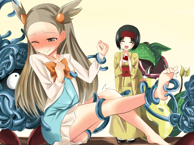 erika, jasmine, tangela, and victreebel (pokemon and 1 more) drawn by perimaru
