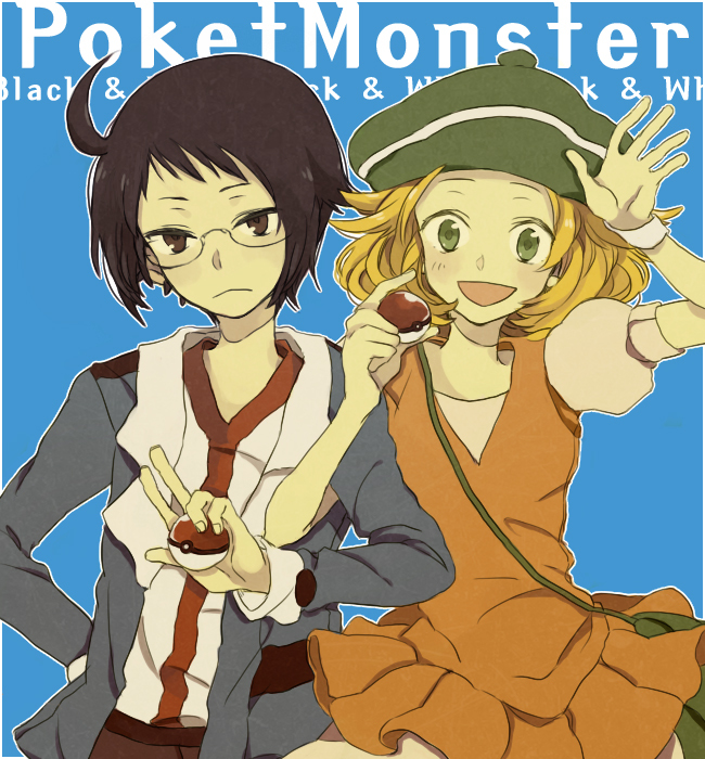 bianca and cheren (pokemon and 1 more) drawn by yan_(artist)