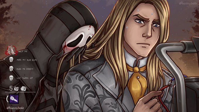 ghostface and felix richter (dead by daylight and 1 more) drawn by hunnybear