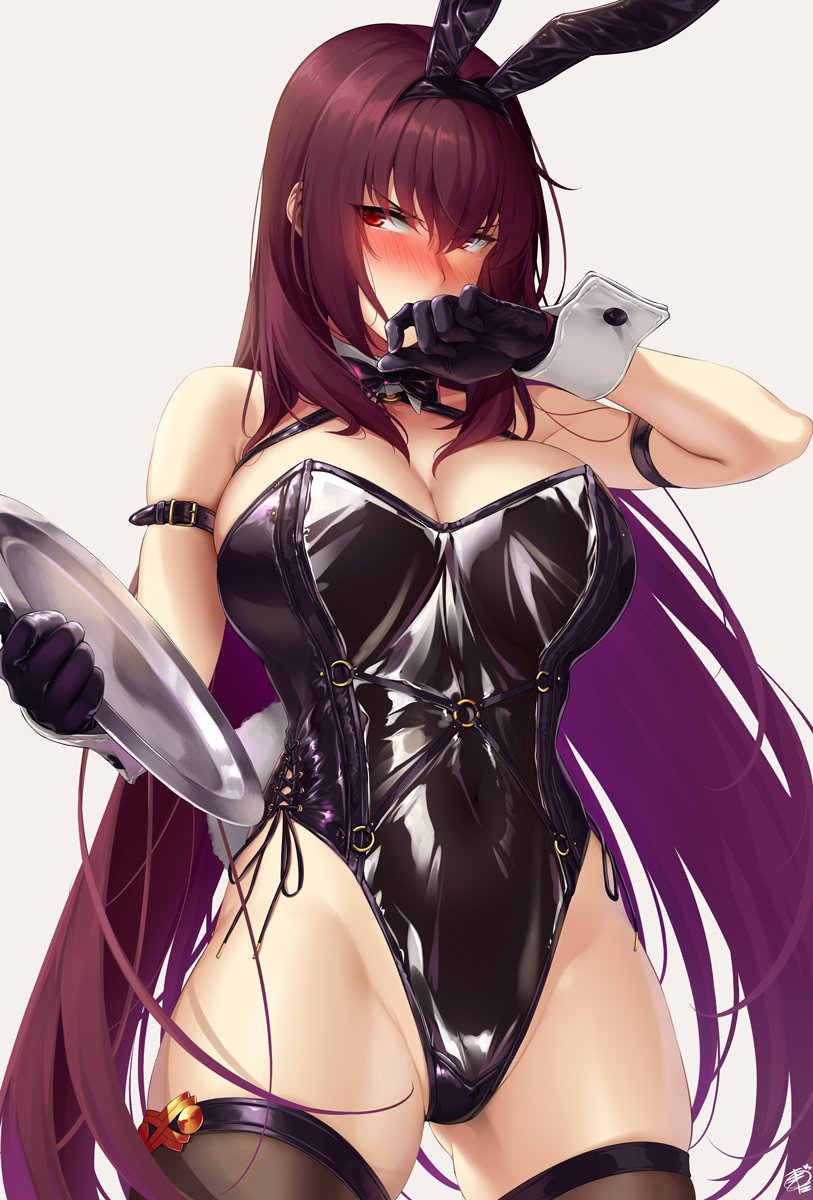 scathach (fate and 1 more) drawn by okitakung