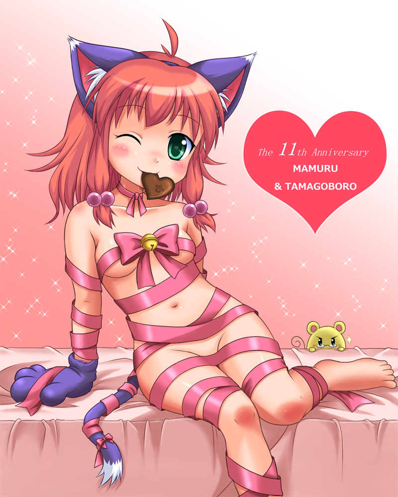 mamuru and tamago booro (ukagaka) drawn by kazuma_(ginneko-doori_sanchoume)