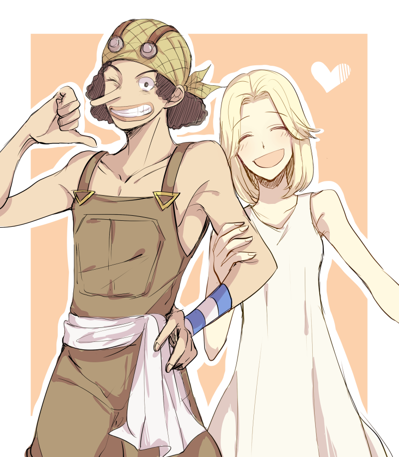 usopp and kaya (one piece) drawn by mike_(kuroneko1109)