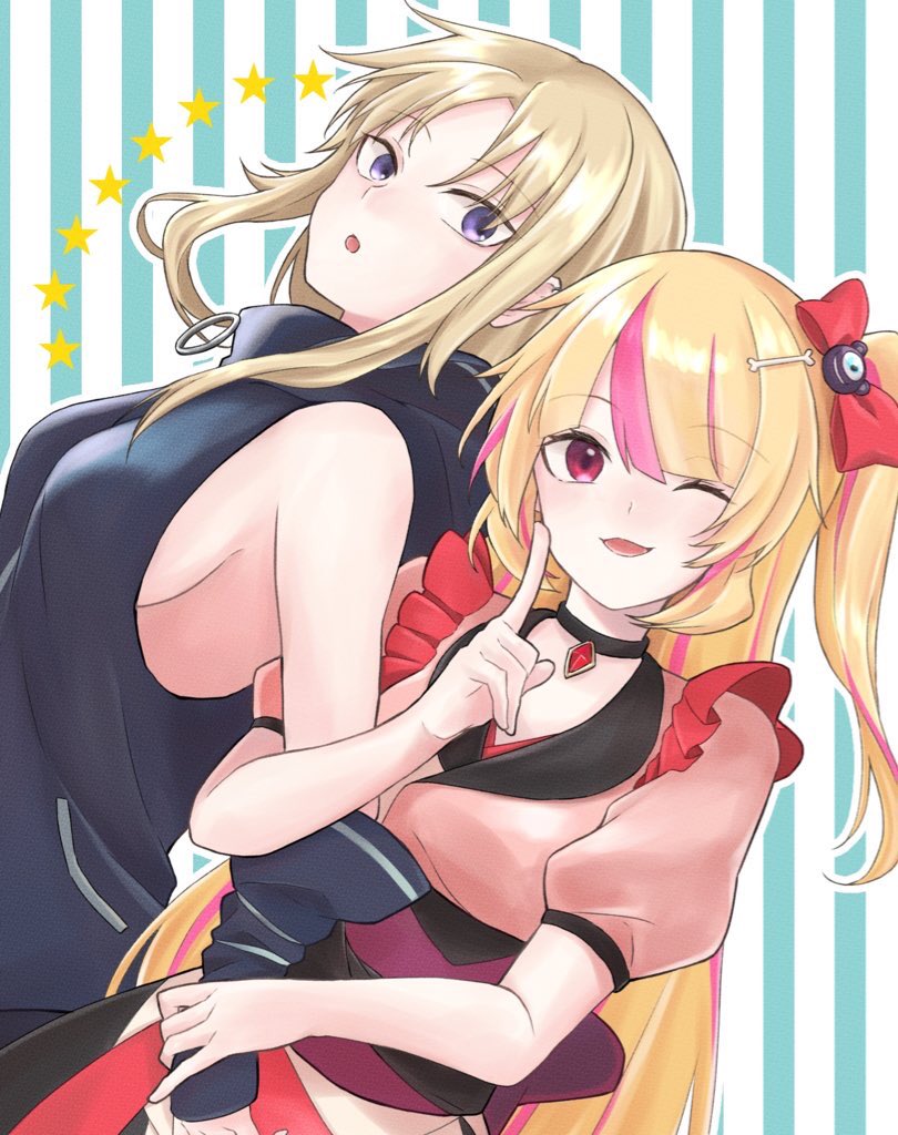 ashley taylor and yukino kanae (mahou shoujo madoka magica and 1 more) drawn by omatsu214