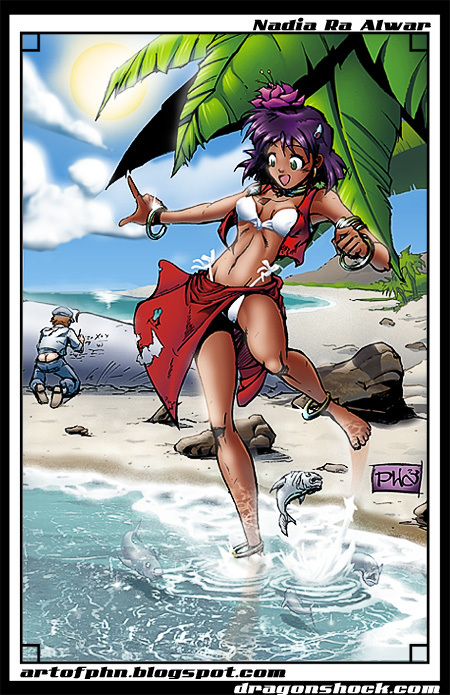 nadia la arwall and jean roque lartigue (fushigi no umi no nadia) drawn by peter_huu_nguyen