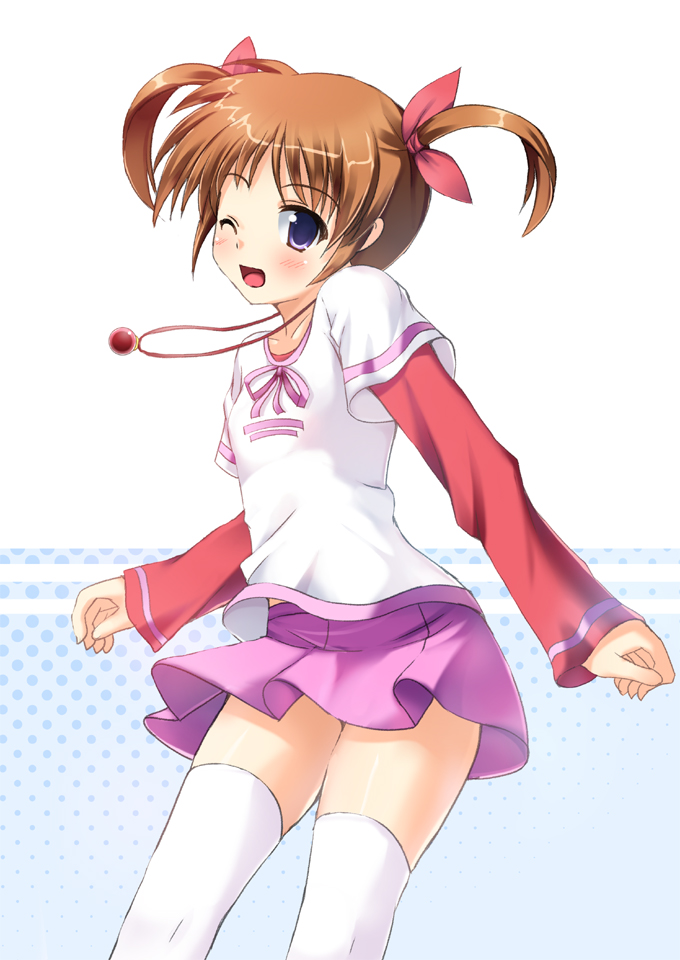 takamachi nanoha and raising heart (lyrical nanoha and 2 more) drawn by odayan