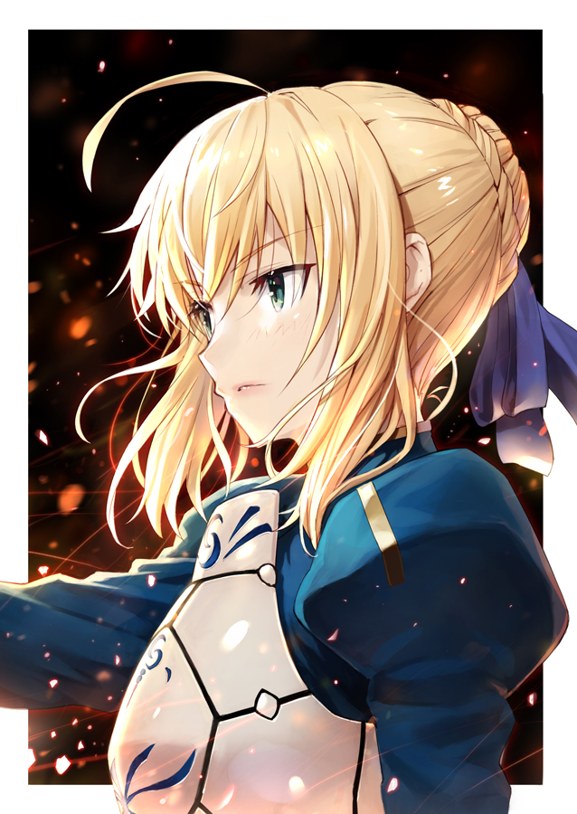 artoria pendragon and saber (fate and 1 more) drawn by gabiran