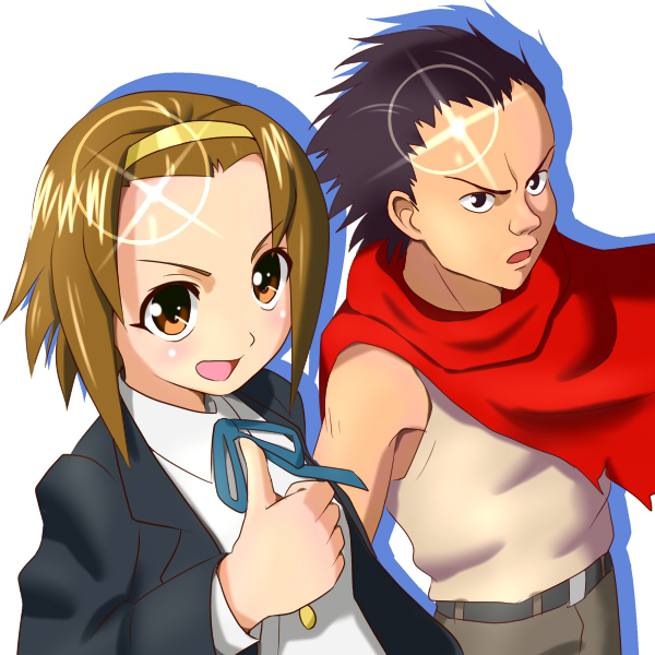 tainaka ritsu and shima tetsuo (k-on! and 1 more) drawn by power-slide0