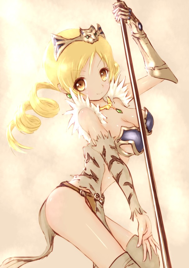 tomoe mami, elina, captain of the royal guard elina, and mizuhashi kaori (mahou shoujo madoka magica and 1 more) drawn by yoshinogai