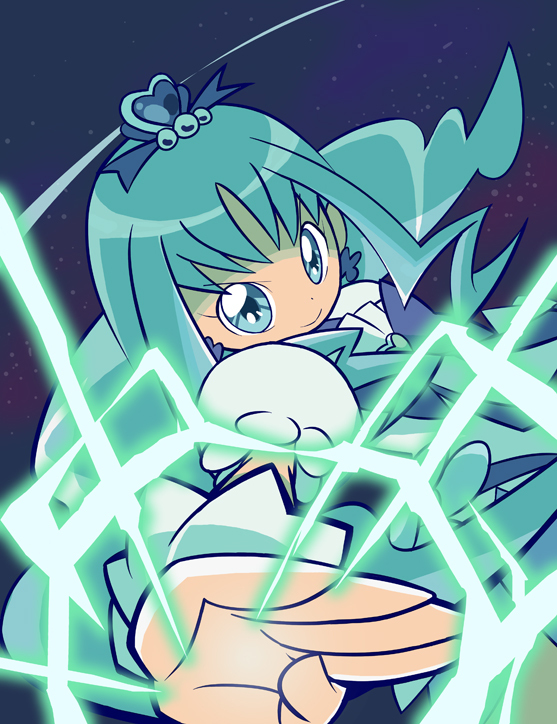 kurumi erika and cure marine (precure and 1 more) drawn by roku_no_hito