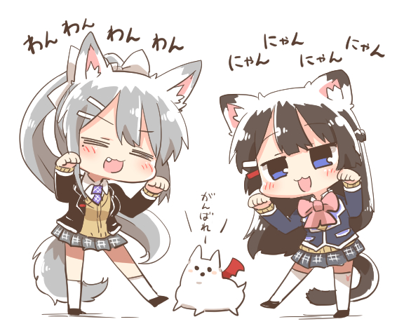 tsukino mito and higuchi kaede (nijisanji) drawn by rebecca_(keinelove)